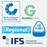 Unsere Betriebe sind IFS, QS, GAP, Regionalfenster und Pro Planet zertifiziert
